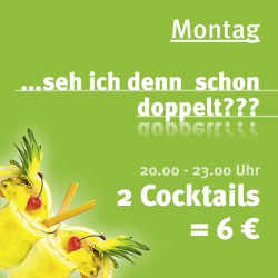 2 Cocktails für 6 € Bar 13