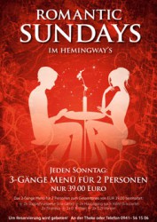 3-G&auml;nge-Men&uuml; f&uuml;r 2 Personen nur &euro; 39 Hemingway's