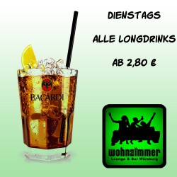 Longdrinks Wohnzimmer-Bar Würzburg